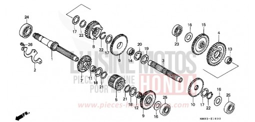 BOITE DE VITESSES (1) VT1100CJ de 1988